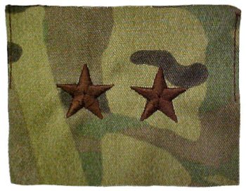A BRIGADIER GENERAL'S BATTLE DRESS UNIFORM INSIGNIA IN MULTICAM&trade;